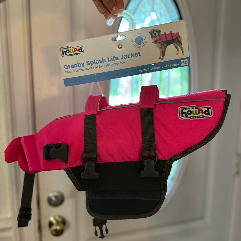 Outward Hound Vibrant Pink Pet Life Vest - Picture 2 of 2